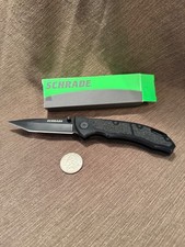 Schrade SCH201T Tactical Folding Knife NIB Made in China Black Handle