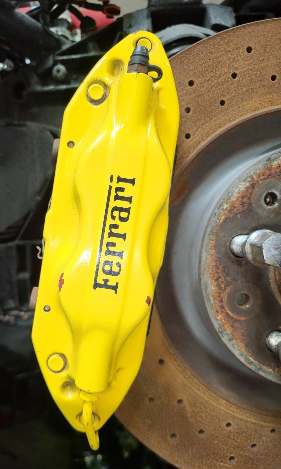 Ferrari 612 Scaglietti , SET OF 4 Calipers , Yellow, BREMBO F430