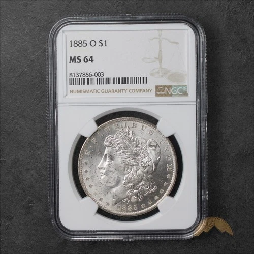 1885-O Morgan Silver Dollar $1 - NGC MS64 - New Orleans
