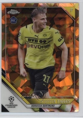 2021 Chrome UEFA Champions League Sapphire /50 Steffen Tigges #55 Rookie RC 0kf1