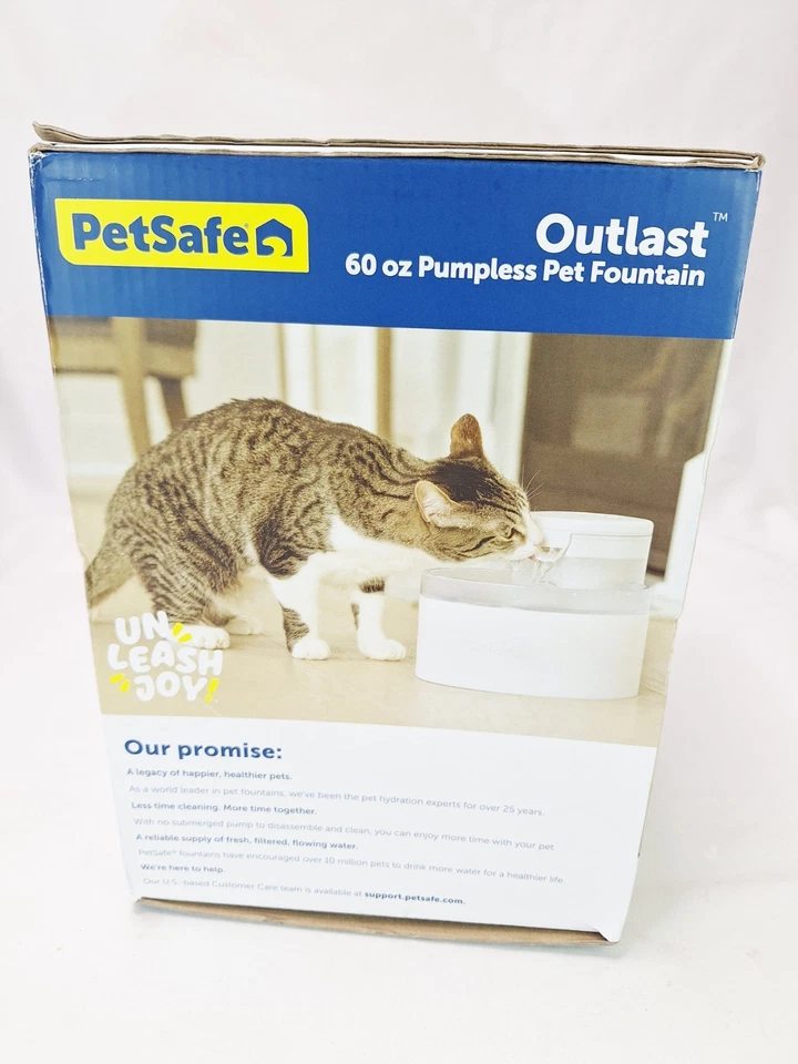 Petsafe Outlast Pumpless Cat Water Fountain 60 Oz/1.7l– Indoor Water Dispenser - Image 4 of 4