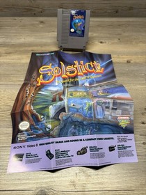 Solstice The Quest for the Staff of Demnos (Nintendo NES) con poster manuale testato