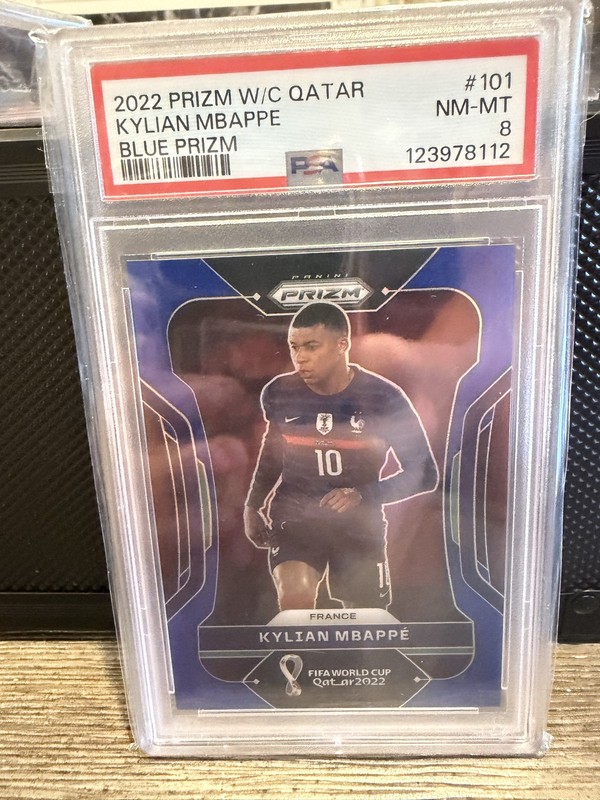 2022 Panini Prizm World Cup Qatar - Kylian Mbappe #101 Blue Prizm /299
