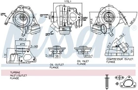 Turbolader für Mercedes W203 Limo Cl203 Coupe S203 Kombi W210 98-07 Nissens