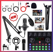 Complete Home Studio Recording Kit Mixer Condenser Microphone For Music Podcast