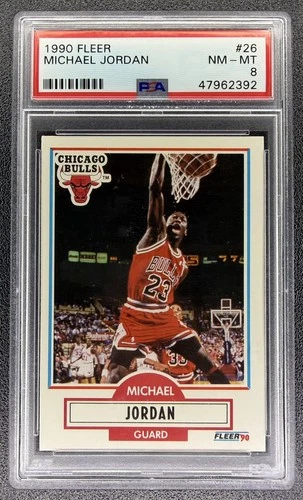 1990 Fleer Basketball Michael Jordan #26 PSA 8 NM-MT