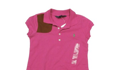 Polo Ralph Lauren Girls Preppy Pink Mesh Polo Ruffle Dress | eBay