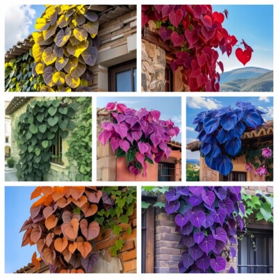 100 Stück bunte Blätter Morning Glory Samen Farbe Staude Garten Freiluft Bonsai