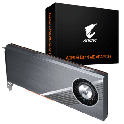 Gigabyte AORUS GC-4XM2G4 one click RAID storage Gen4 AIC ADAPTOR PCI-E x1 M.2