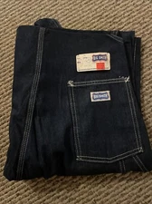 Big Smith Mens 30X34 Carpenter Bib Overalls BUTTON FLY --NWT Cotton