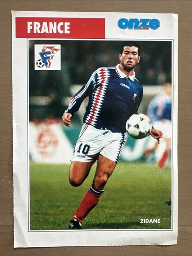 ZINEDINE ZIDANE FRANCE Carte Foot Panini 1996 #r16 EUR 75,00 - FR