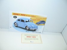 1 fiche + certif. DINKY TOYS ATLAS repro ref 181, VW coccinelle