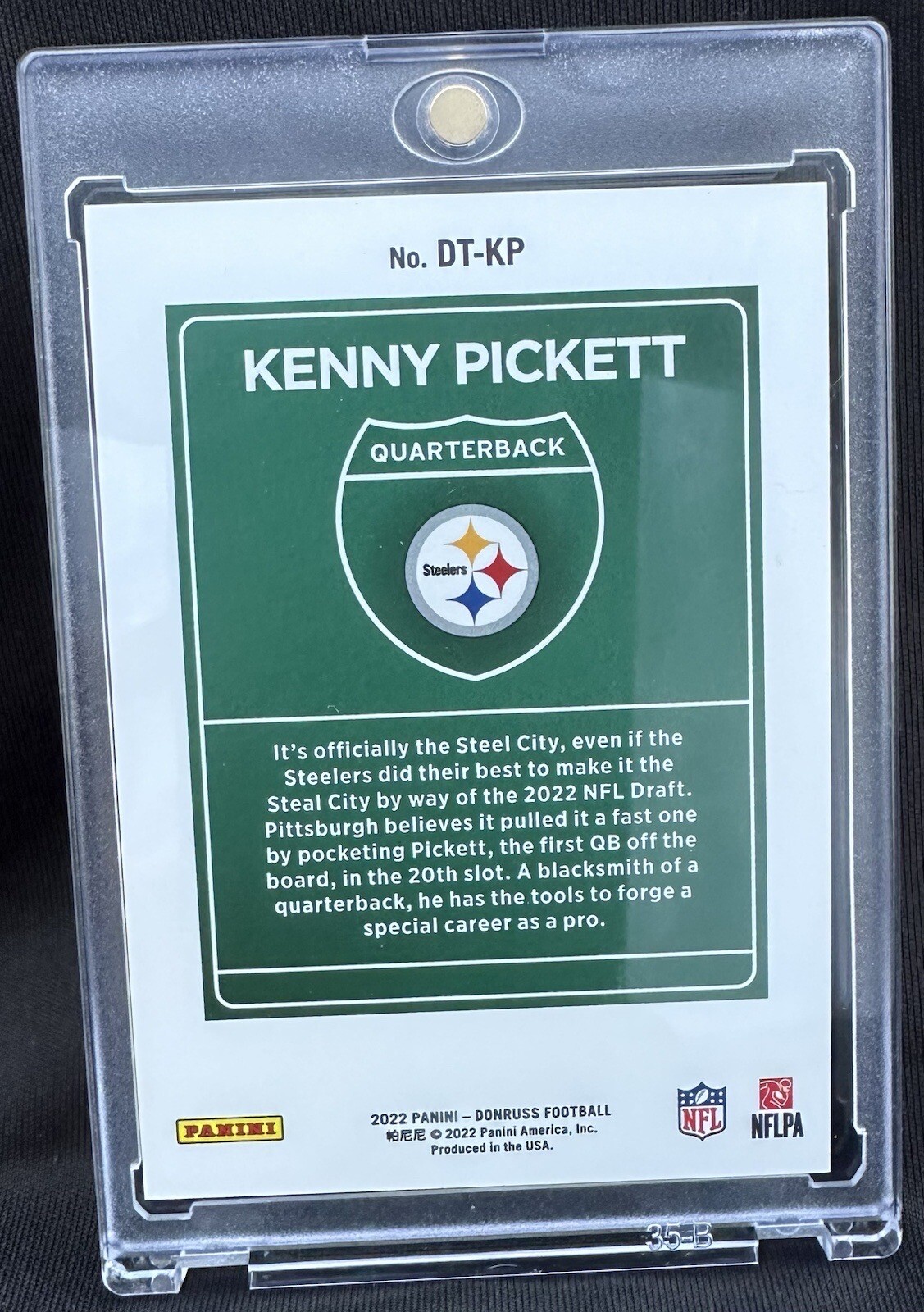 2022 Donruss KENNY PICKETT Downtown RC DTKP Pittsburgh Steelers SSP