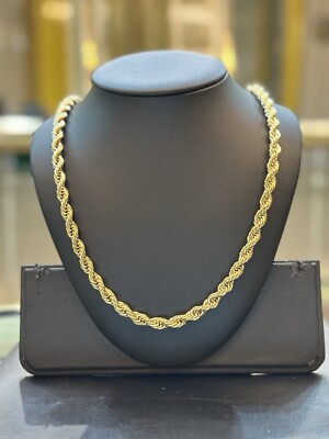 Gold Plated Rope Set Chain (60cm/24inch)+adjustable Bracelet (7,8,9 ...