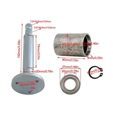 3 Bolt Steering Wheel Shaft Holder Adapter Bearings For Go Kart 4 Wheelers ATV