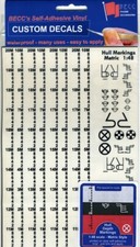 BECC Black 1:48 Metric Depth Hull Waterline Markings – Decals For Model Boats