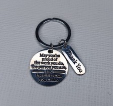 Thank You Keychain Gift Key Chain Present For Teacher Or Volunteer