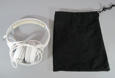 AmazonBasics Over-Ear adjustable white headset headphones with Storage Bag