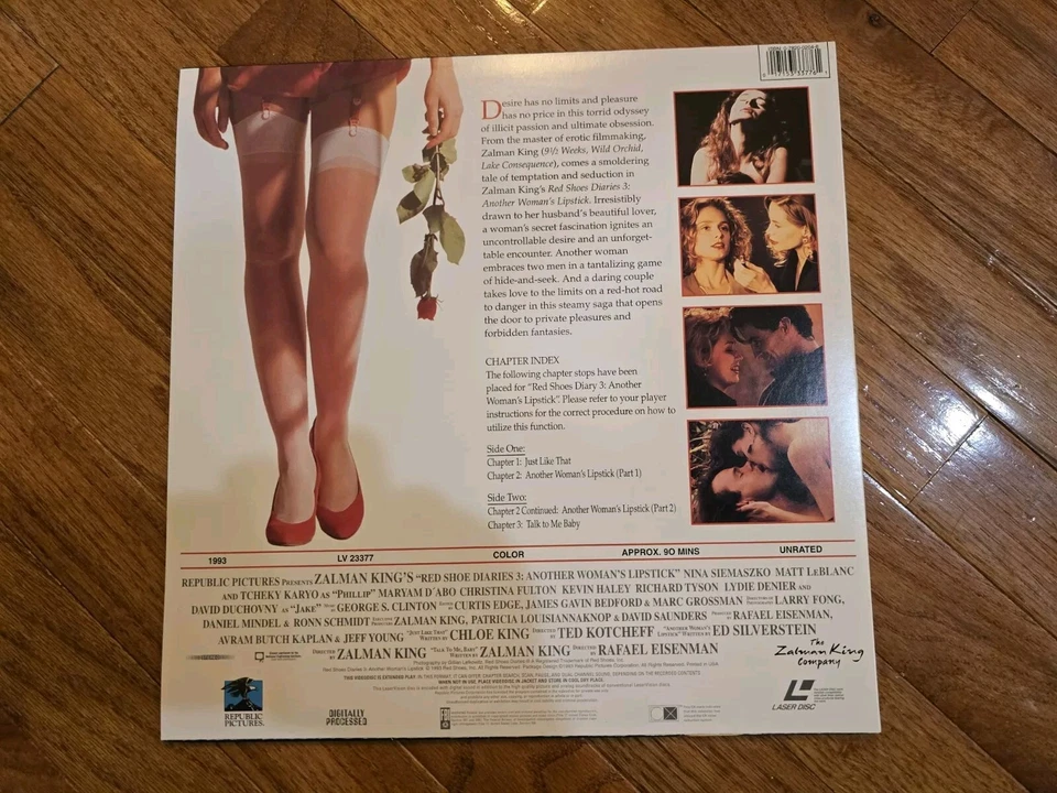 ANOTHER WOMAN'S LIPSTICK laserdisc LD RED SHOE DIARIES 3 EROTICA *QUICK SHIP* — 第 2/2 张图片