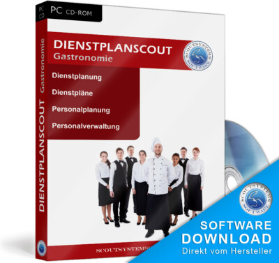Roster, personnel planning software for waiters, hosts and cooks, operation