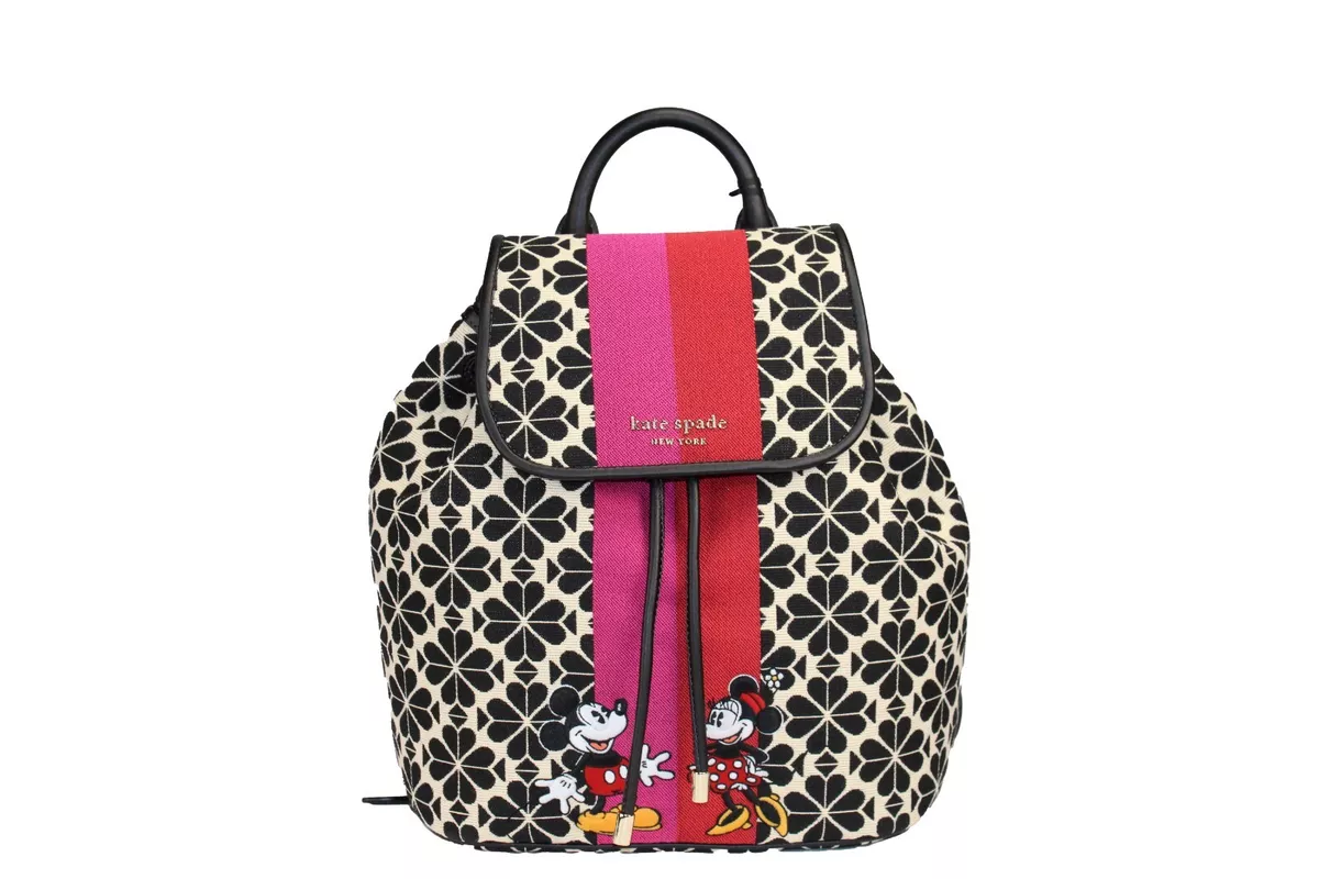 Kate Spade X Disney 100 Sinch Medium Spade Flower Jacquard Canvas Flap Backpack Kate Spade X Disney 100 Sinch Medium Spade Flower Jacquard Canvas Flap Backpack