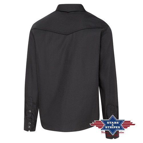 Camicia western camicia western linedance cowboy manica lunga nera camicia manica lunga - Foto 3 di 3