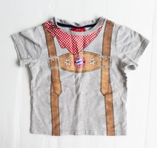 FC Bayern Munich Munchen Grey Toddler T Shirt Lederhosen Size 18 Months EUC