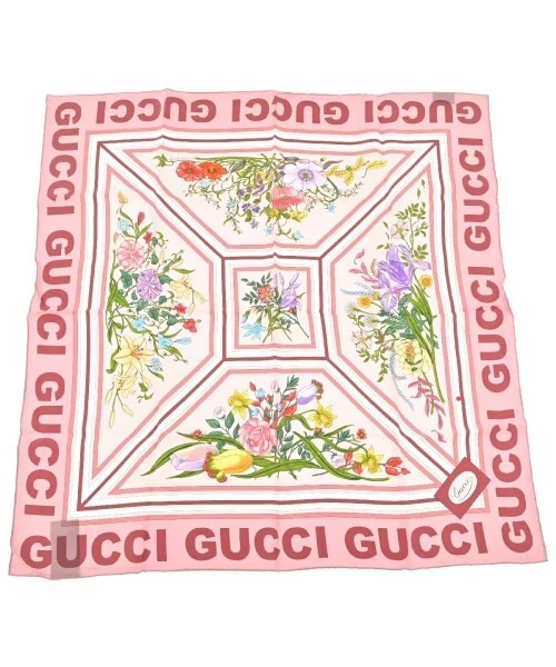 Bandanas/écharpes GUCCI rose x rouge jaune, etc.(à motifs) 2200543754172