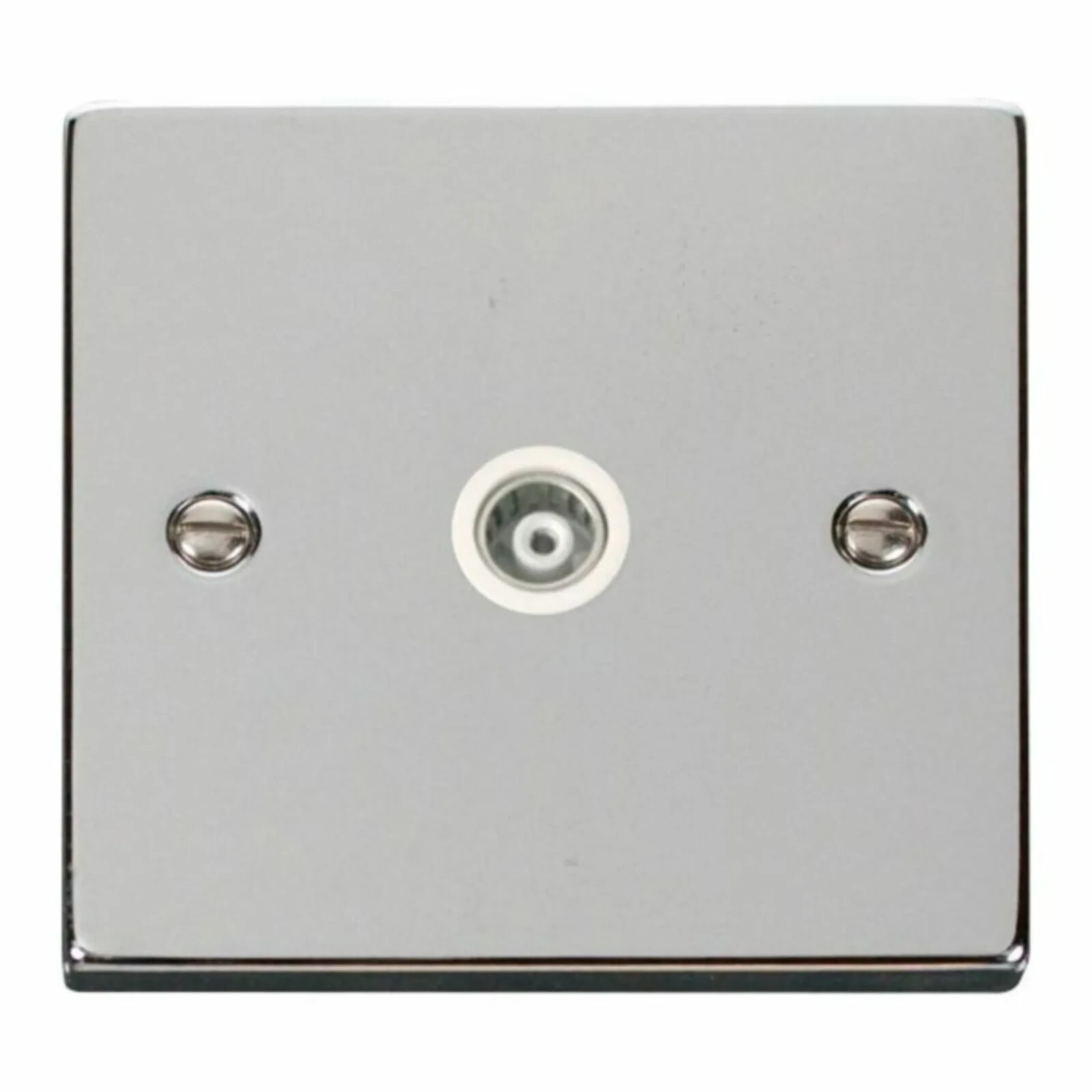 Polished Chrome Single Isolated Coaxial Socket