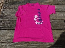Vintage 90s Hanes HAWAII Neon Spellout Souvenir Single Stitch T-Shirt Sz M Pink
