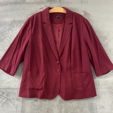 Universal Standard Meg Short Blazer Burgundy Preppy Academia Size L