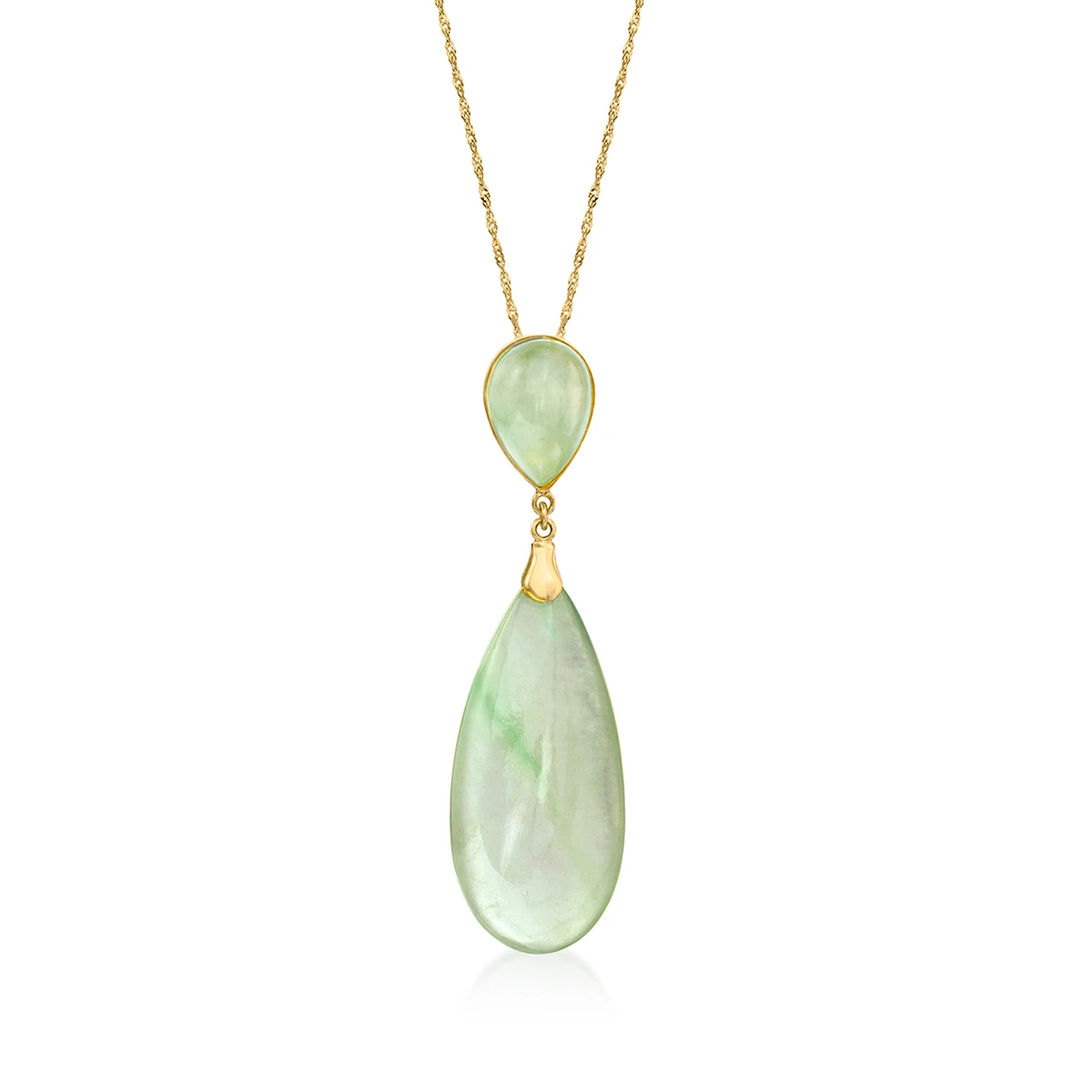 Ross Simons Jade Pendant Necklace in 14kt Yellow Gold eBay