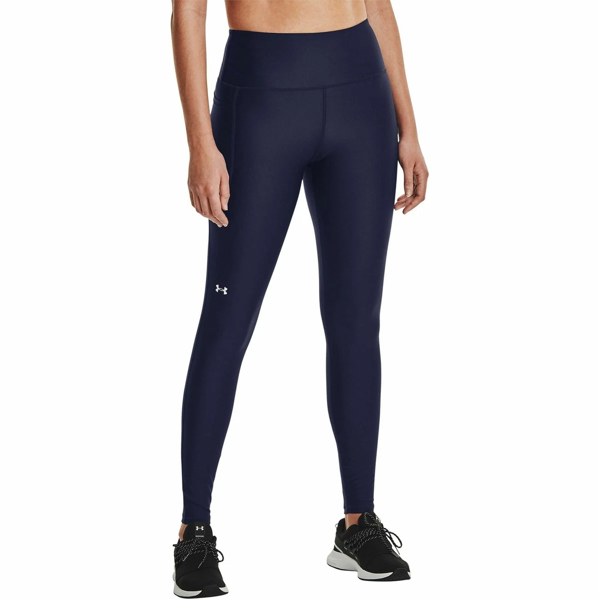 Under Armour Womens HeatGear High Rise Long Training Tights Navy