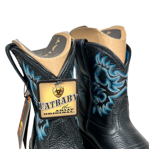 Ariat Fatbaby Womens Black Deertan Leather Cowboy Western Boot Size 5.5 B - Picture 9 of 21