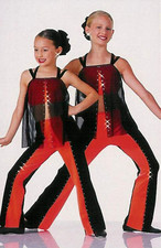 Adult Small Dance Costume ART STONE Competitor Rhinestoned Jazz Tap
