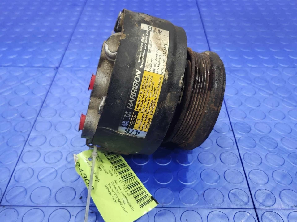 Оригинальная деталь компрессора переменного тока в сборе для Chevy Corvette 1985-1987 годов выпуска 1131476 - Изображение 2 из 4