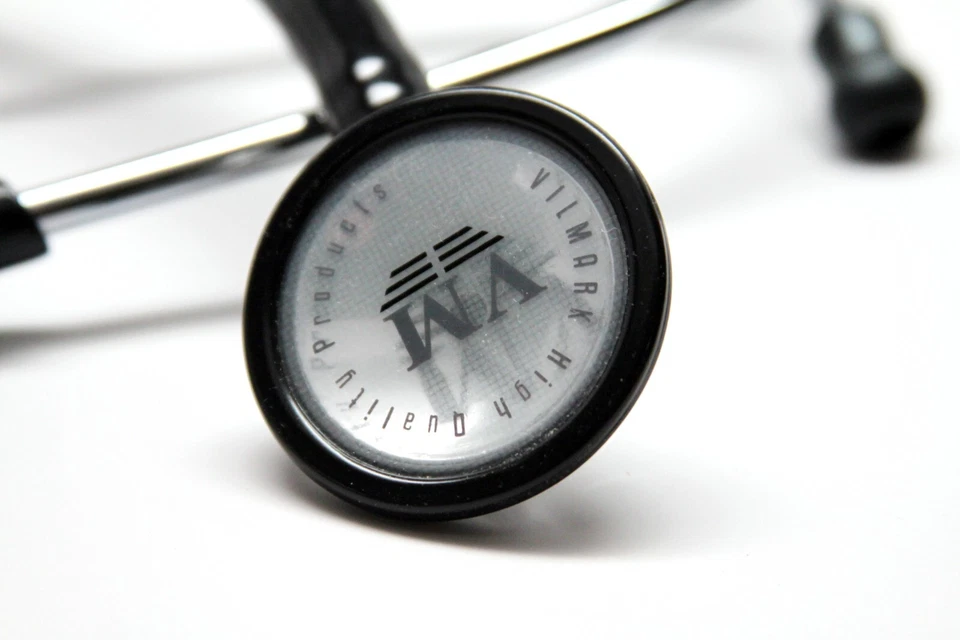 Estetoscopio Cardiología Profesional Negro, 14a Garantía Limitada de Vida Foto 3 de 3