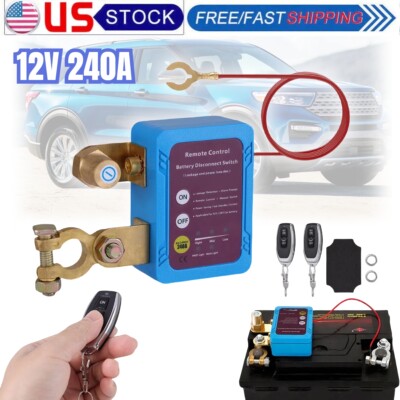 Remote Battery Disconnect Switch 12V 240A Upgrade Smart Voltage Kill Switch