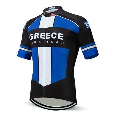 Team Greece Jersey Radtrikot Herren Kurzarm Rennrad Trikot Fahrradtrikot Shirt - Bild 1 von 3