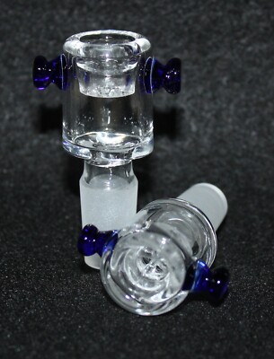 14mm BLUE STAR SNOWFLAKE Tobacco Glass Slide Bowl 14 mm male