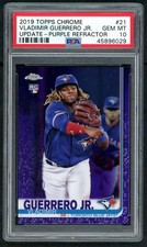 2019 Vladimir Guerrero Jr. Topps Chrome Update Purple Ref #21 RC 163/175 PSA 10