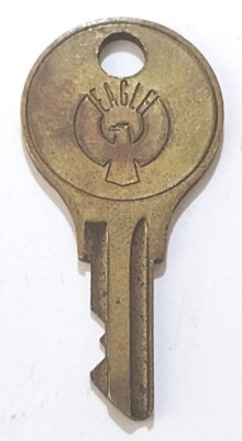 Vintage Key EAGLE  LOCK CO A36A208 TERRYVILLE CONN Appx 1-1/2'' Replacement 