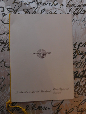 ORIGINAL VENEDIG SIMPLON ORIENT EXPRESS MENÜKARTE gebraucht