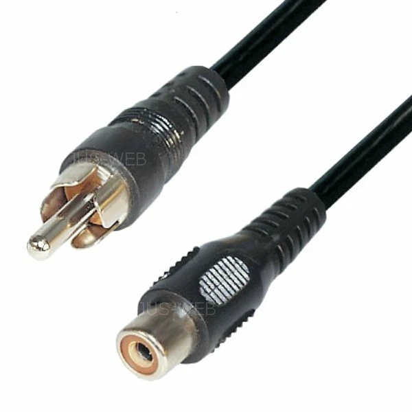 MARKENLOS Audio Kabel Cinch Verlängerung Stecker Kupplung Verlängerungskabel RCA wählbar