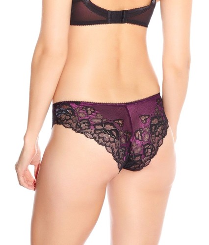 Fantasie MARIANNA Magenta Black 9201 Padded Half Cup Bra 36D & 9205 Brazilian L - Picture 8 of 9