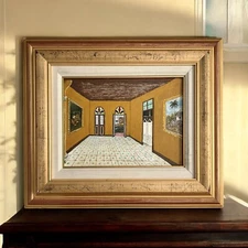 “Room With A View” - Mid Century Modern (1970s) Still Life Oil Painting