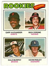 1977 TOPPS 476 DALE MURPHY RC ROOKIE CATCHERS PASLEY CERONE ALEXANDER NO CREASES
