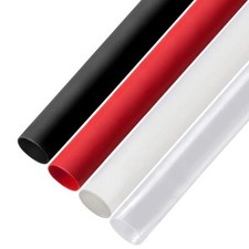 Schrumpfschlauch - 2:1 ohne oder 3:1 Mit  Kleber - Schwarz Rot Weiß Transparent