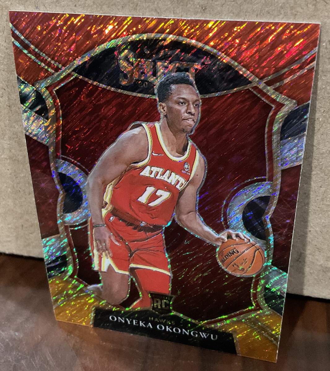 ONYEKA OKONGWU 2020-21 PANINI SELECT RC RED WHITE ORANGE SHIMMER