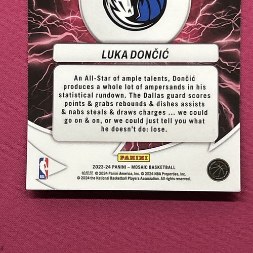 2023-24 Panini Mosaic #20 Luka Doncic Dallas Mavericks Thunder Road Silver Prizm - Picture 5 of 6